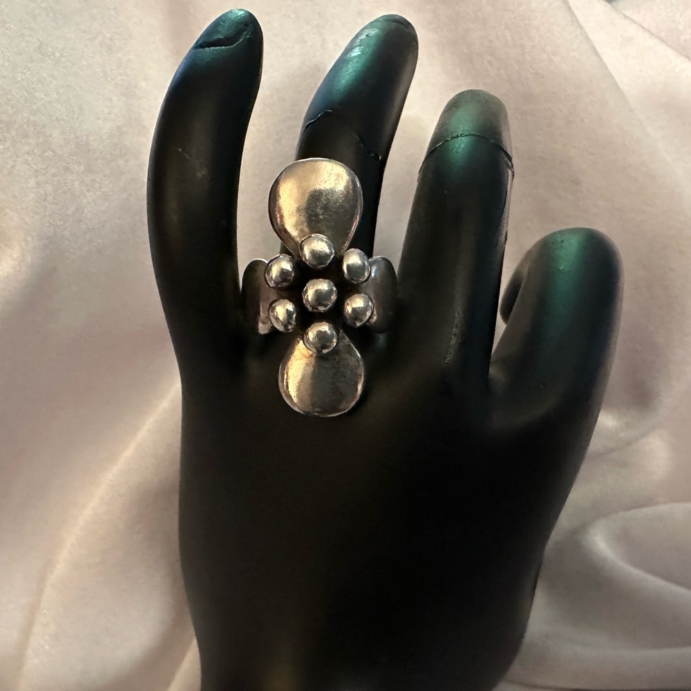 Artisan Sterling Silver Flower Ring